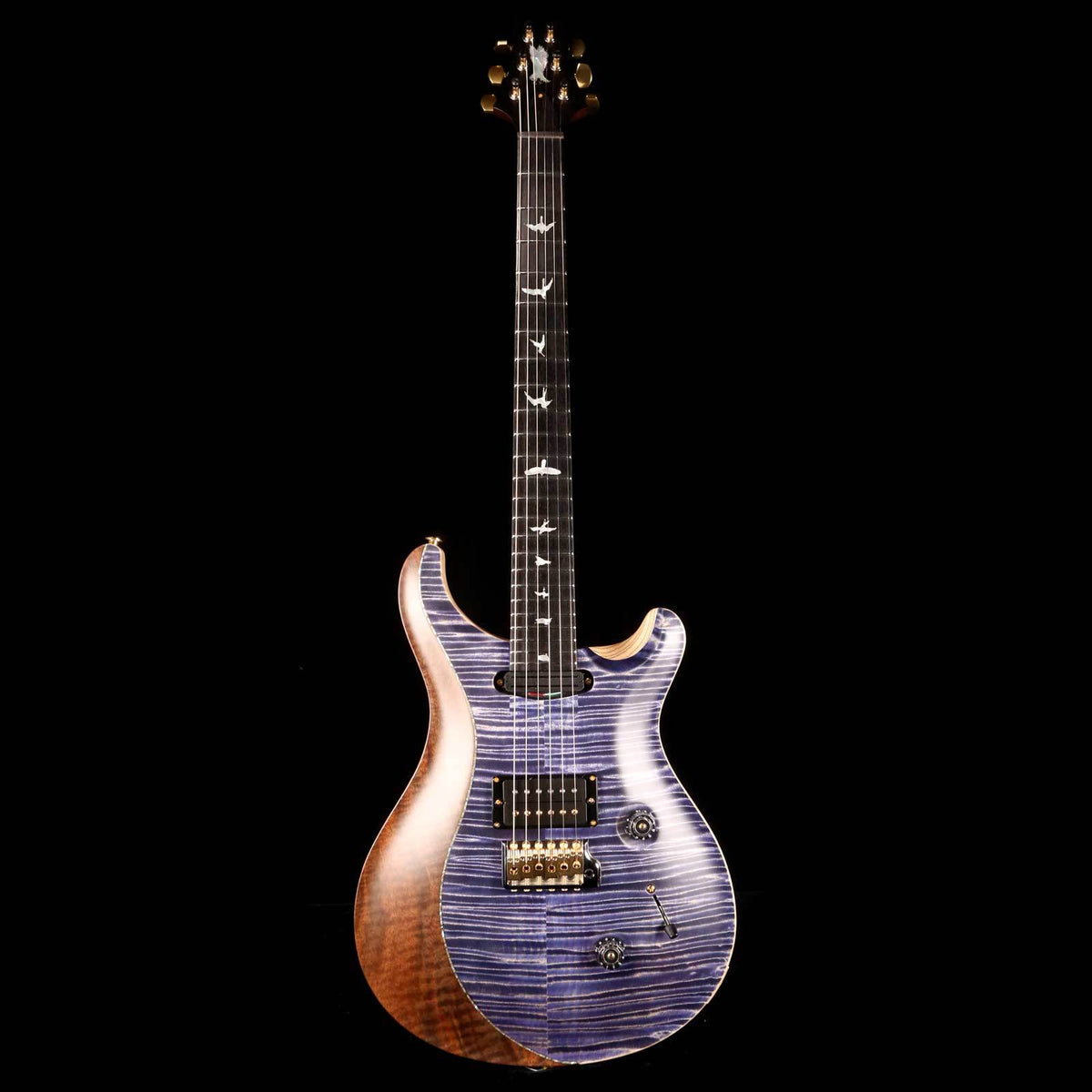 PRS Private Stock Custom 24 Flame Maple and Walnut Split Top Indigo — 2
