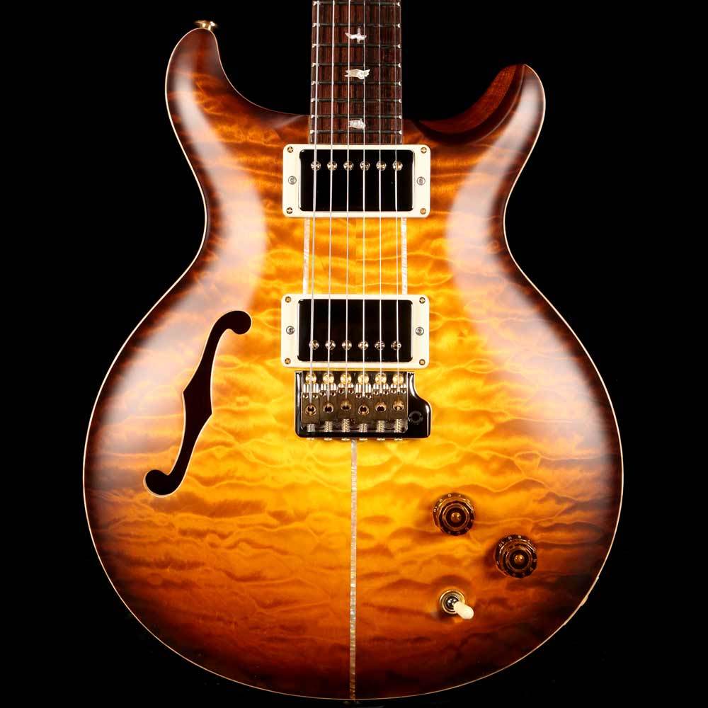 PRS Private Stock Santana II Semi-Hollow Satin McCarty Glow Smoked Burst — 1