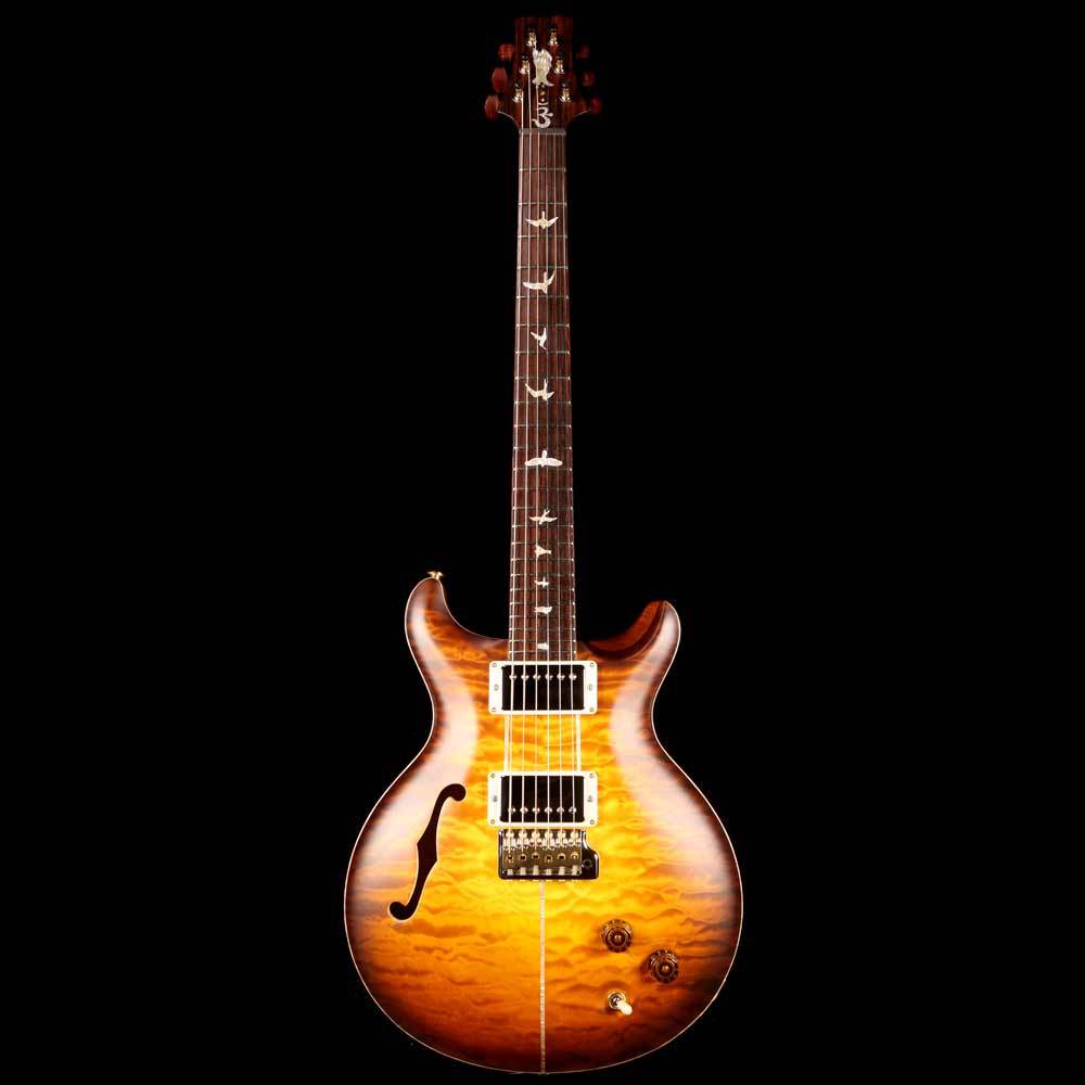 PRS Private Stock Santana II Semi-Hollow Satin McCarty Glow Smoked Burst — 2