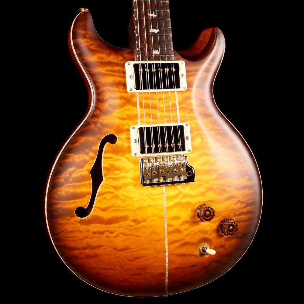 PRS Private Stock Santana II Semi-Hollow Satin McCarty Glow Smoked Burst — 6