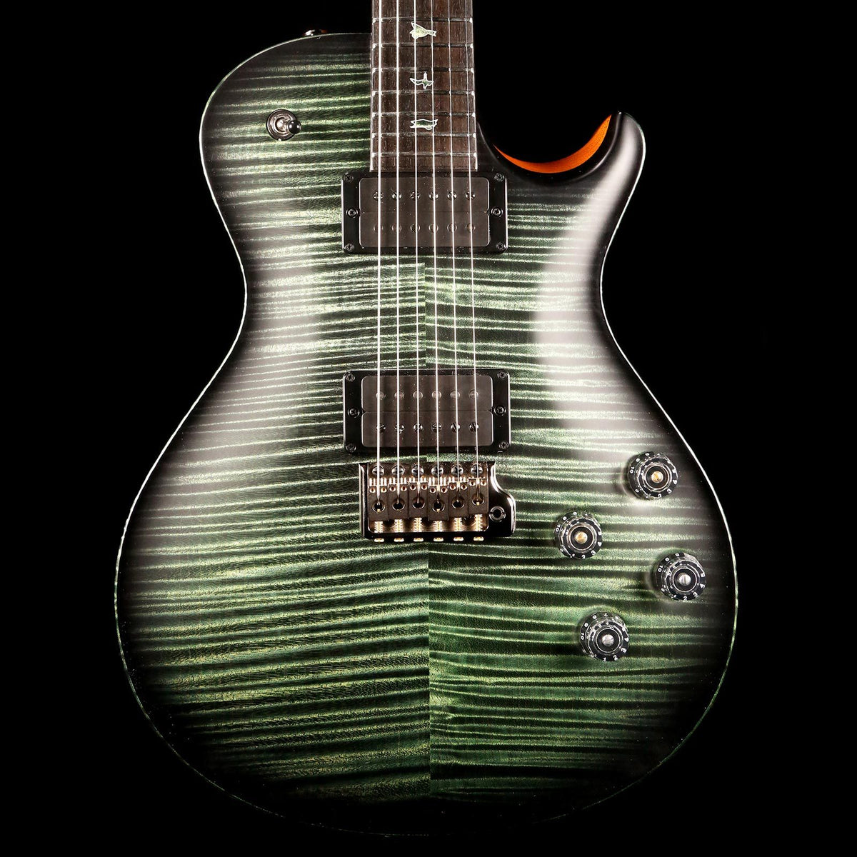 PRS Private Stock McCarty 594 Singlecut Sage Green with Black Edge Burst — 1