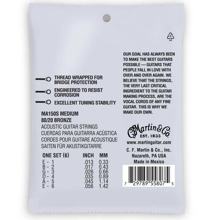 Martin Authentic Acoustic Marquis Silked 80/20 Bronze Acoustic Strings (Medium 13-56)