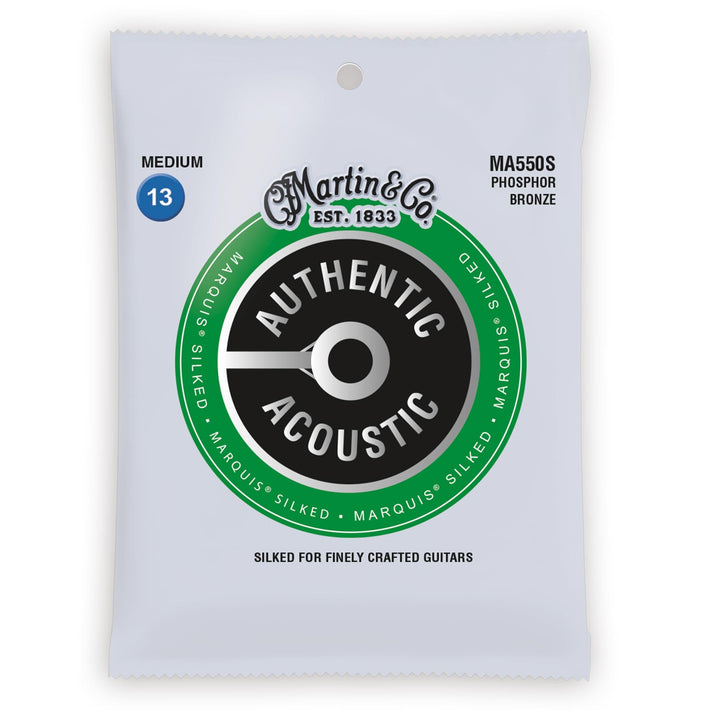 Martin Authentic Acoustic Marquis Silked Phosphor Bronze Acoustic Strings (Medium 13-56)