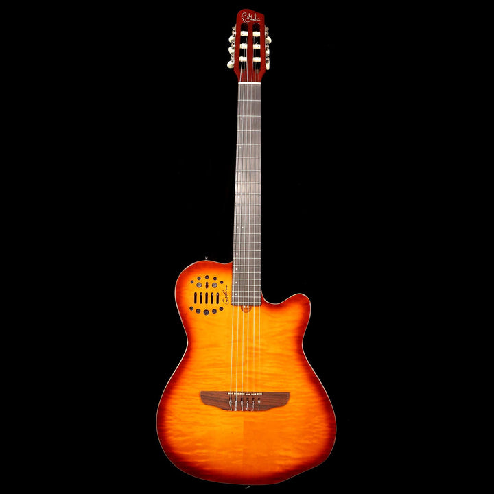 Godin Multiac ACS-SA Nylon String Lightburst Flame Top