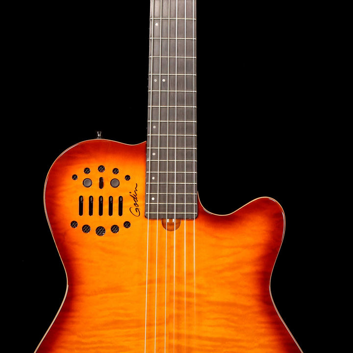 Godin Multiac ACS-SA Nylon String Lightburst Flame Top
