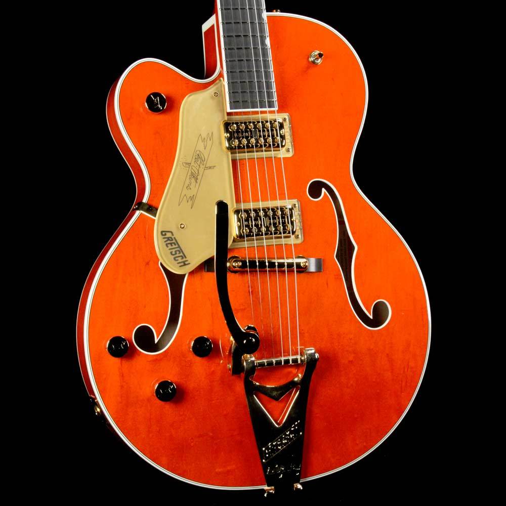Gretsch G6120T Players Edition Nashville Left-Handed Orange Stain — 1