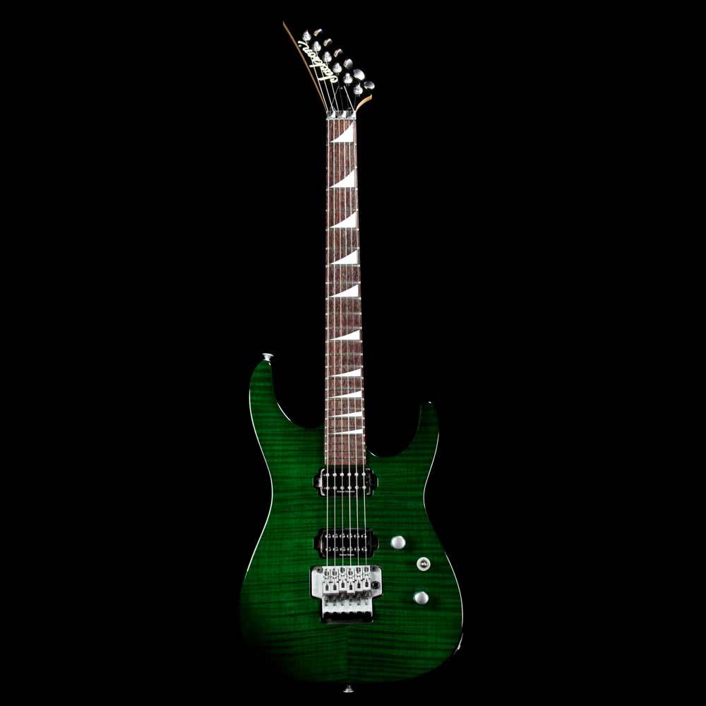 Jackson Dinky DR3 Reverse Headstock Transparent Green | The Music Zoo