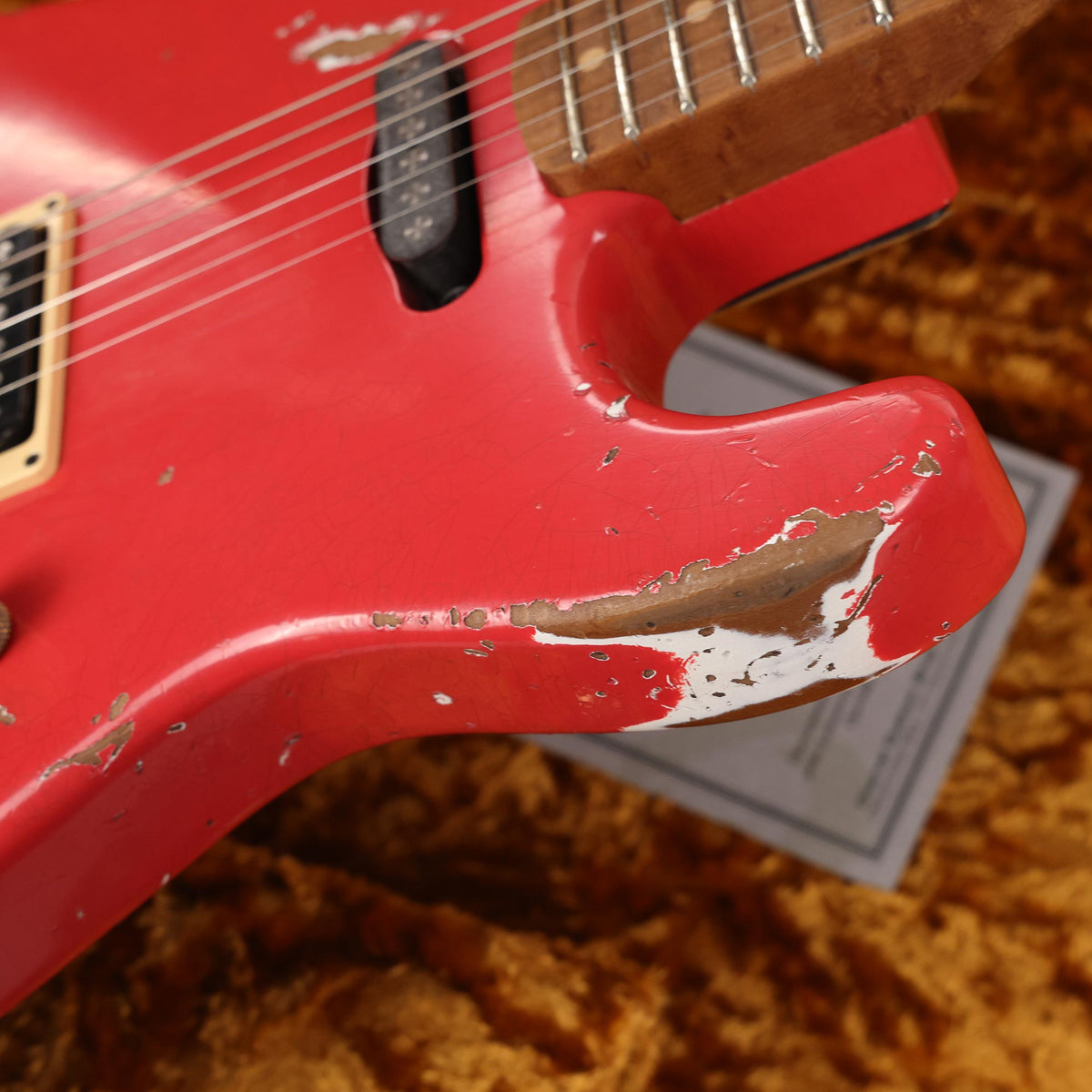 Charvel Custom Shop San Dimas HS Nitro Aged Roasted Alder Fiesta Red — 9