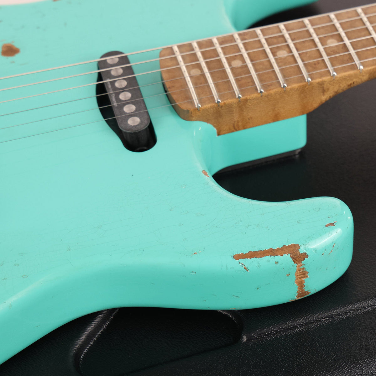 Charvel Custom Shop San Dimas HS Nitro Aged Roasted Alder Seafoam Green — 10
