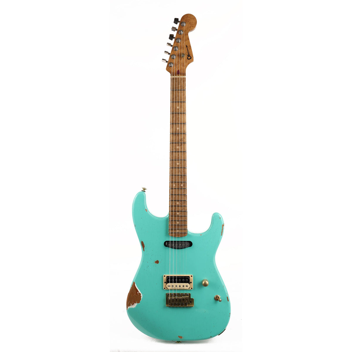 Charvel Custom Shop San Dimas HS Nitro Aged Roasted Alder Seafoam Green — 2