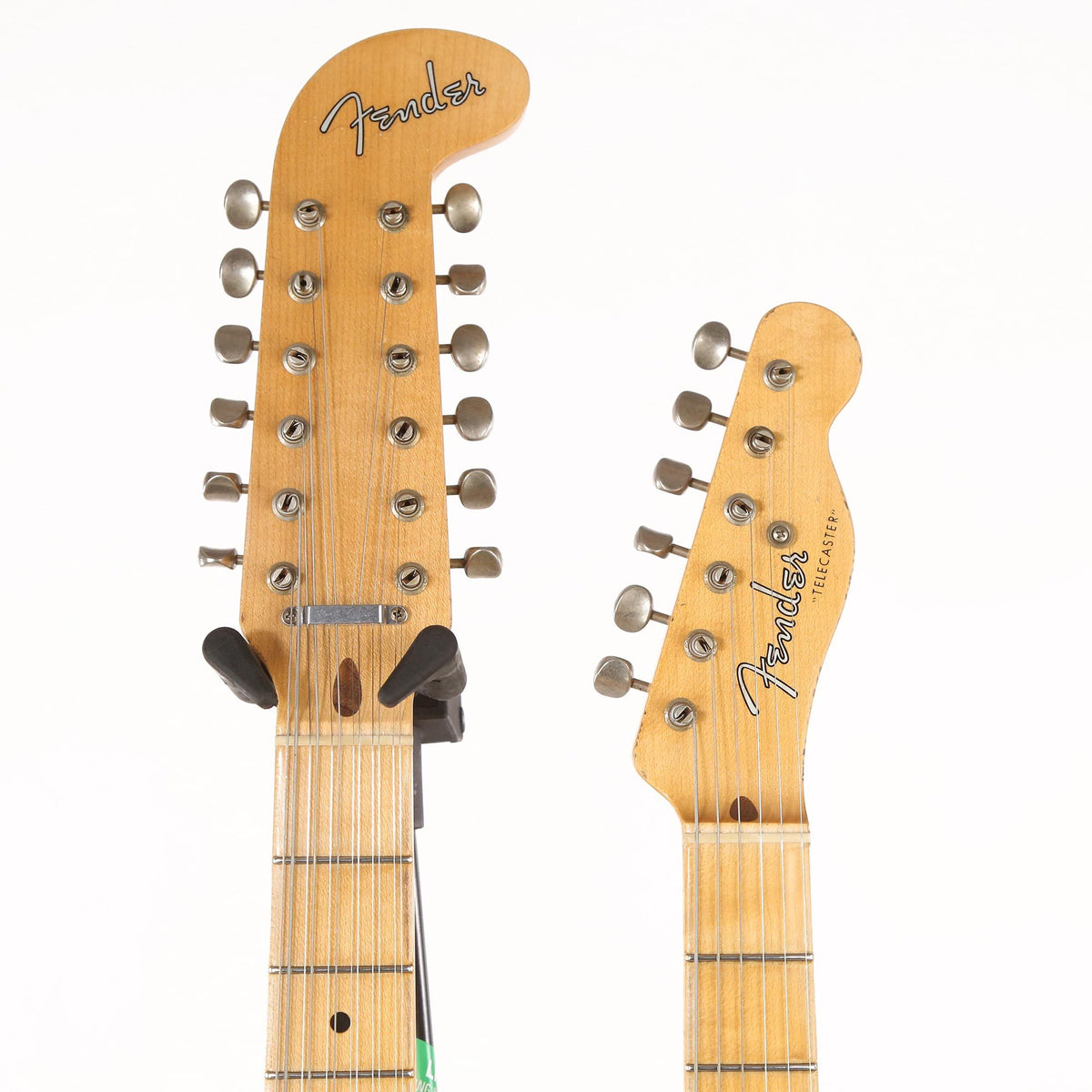 Fender Custom Shop Double Neck Telecaster 6 and 12-String Necks Masterbuilt Dennis Galuszka Relic Butterscotch Blonde — 4