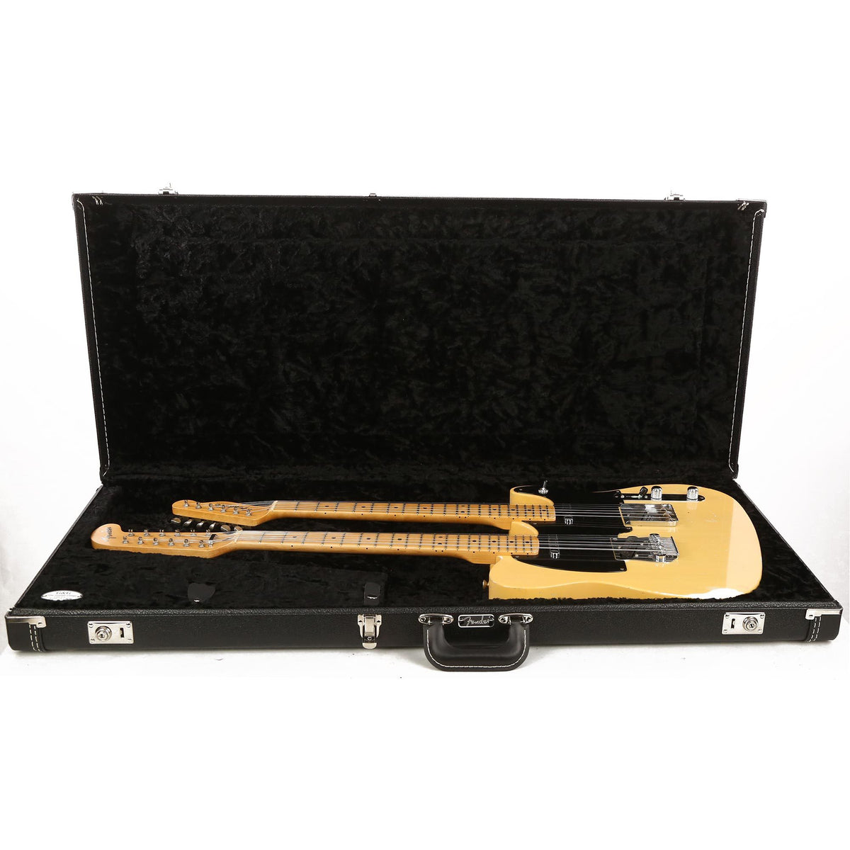Fender Custom Shop Double Neck Telecaster 6 and 12-String Necks Masterbuilt Dennis Galuszka Relic Butterscotch Blonde — 8