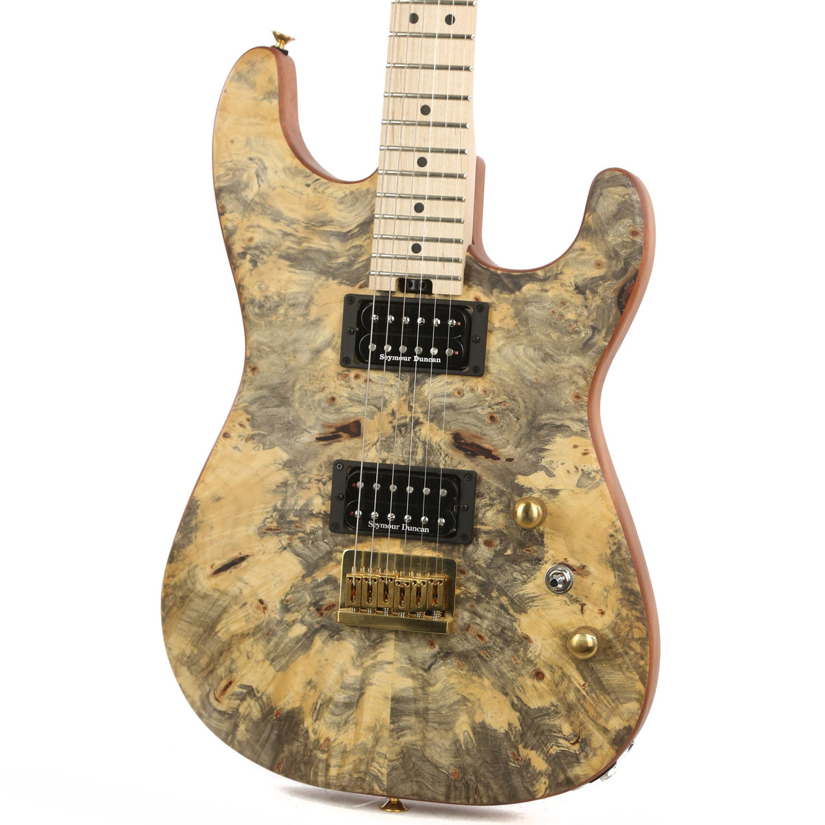 Charvel Custom Shop San Dimas HH Hardtail Buckeye Burl Top Oil Finish — 7