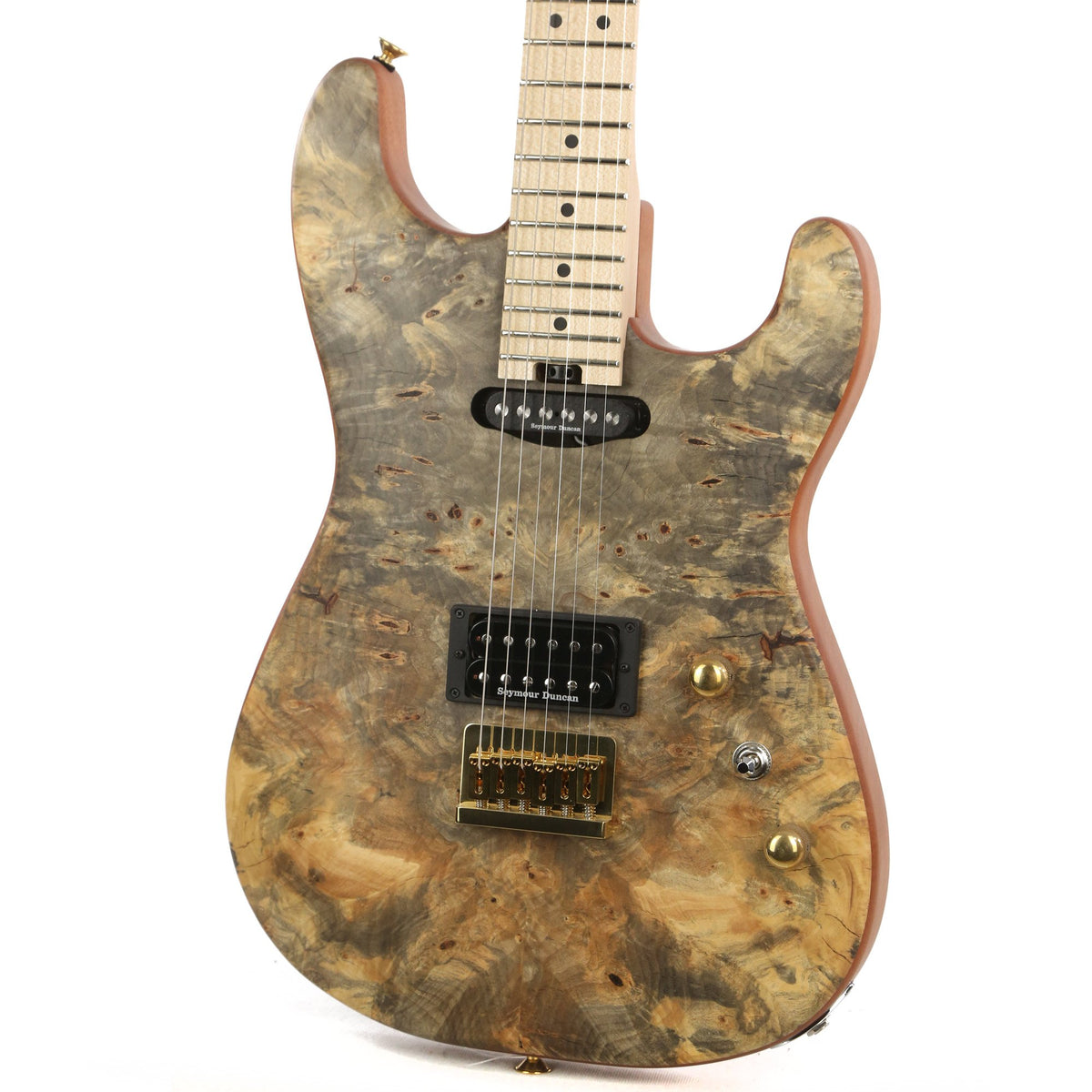 Charvel Custom Shop San Dimas HS Hardtail Buckeye Burl Top Oil Finish — 7