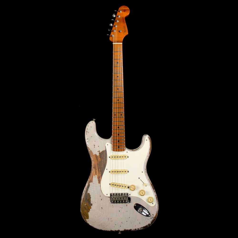 Fender Custom Shop '55 Stratocaster Roasted Ash Masterbuilt Jason Smith Ultimate Relic Dirty White Blonde — 2
