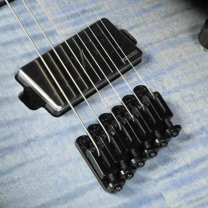 Ibanez Iron Label RGDIM6FM Cerulean Blue Burst Flat