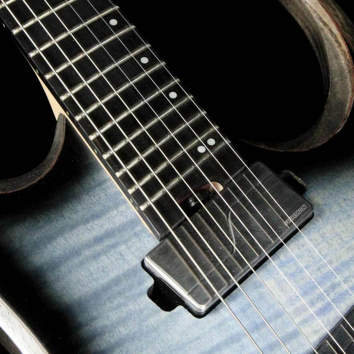 Ibanez Iron Label RGDIM6FM Cerulean Blue Burst Flat