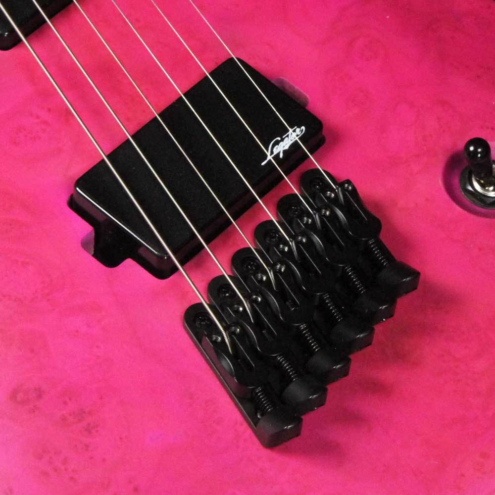 Legator Ninja Performance N6P Fanned-Fret Pastel Pink Burl | The