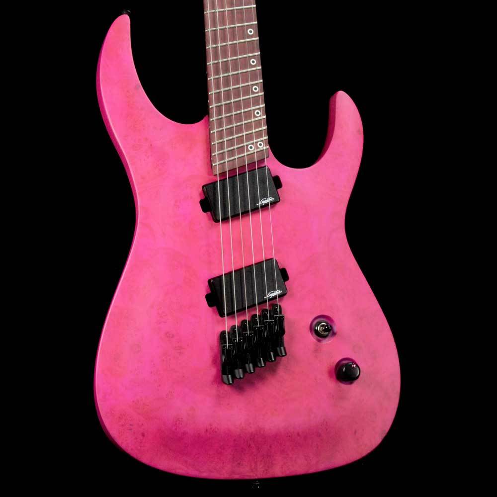 美品 Legator NINJA N6P Legator Ninja Performance N6P Fanned-Fret Pastel Pink Burl | The