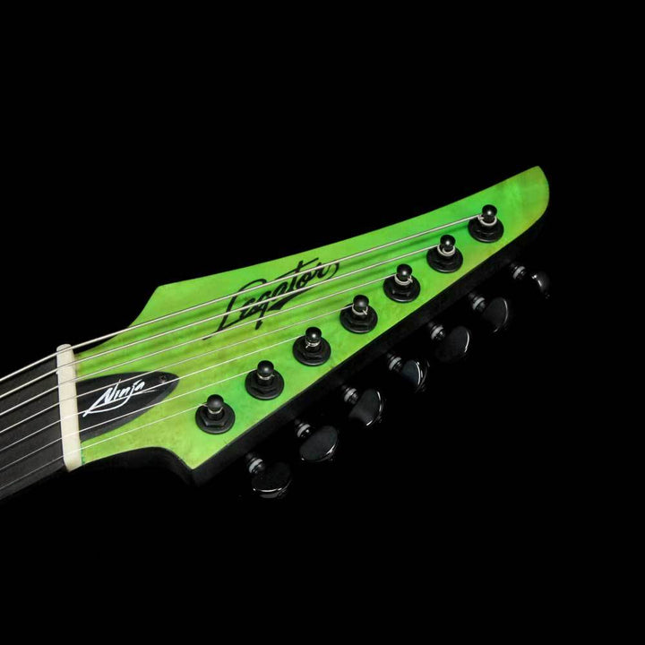 Legator Ninja Performance N7P Fanned Fret Pastel Green Burl
