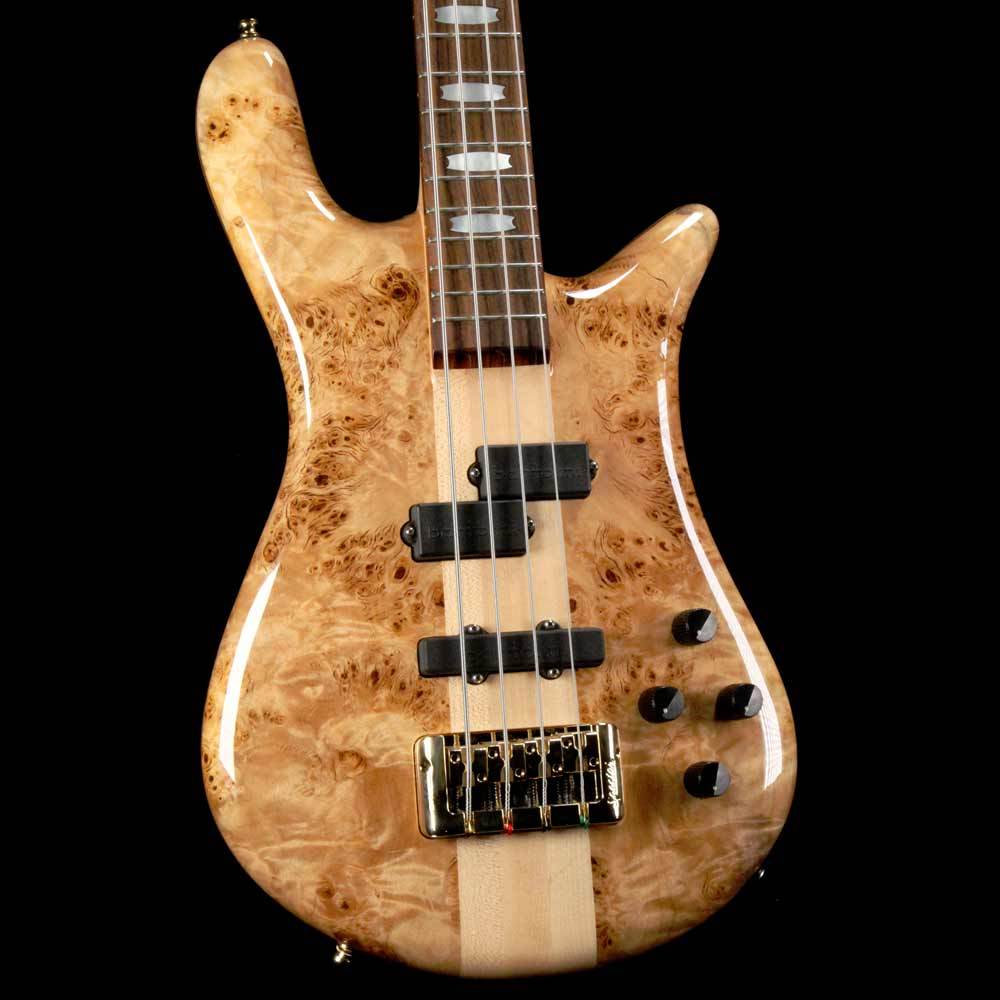Spector Euro4 LX Electric Bass Natural Poplar Burl — 1