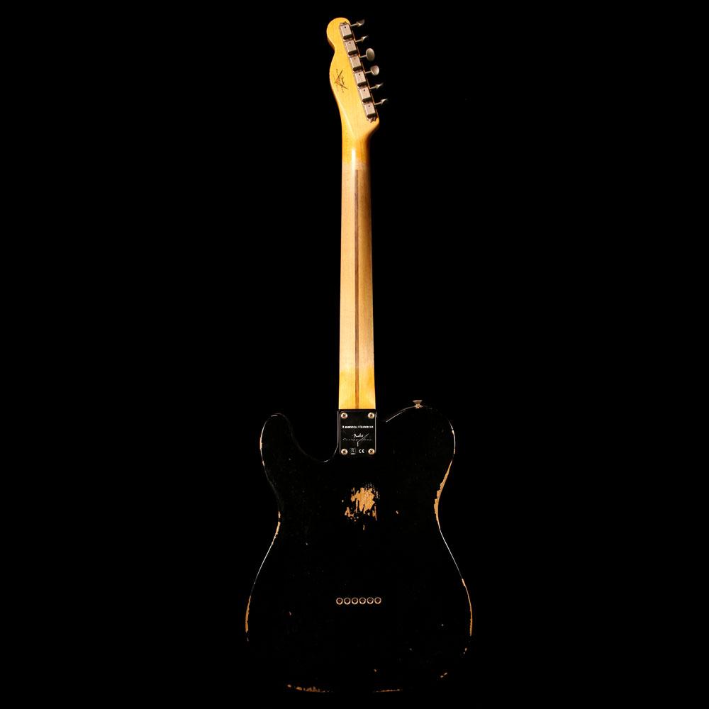Fender Custom Shop 2019 Double Esquire Roasted Pine Aged Black — 3