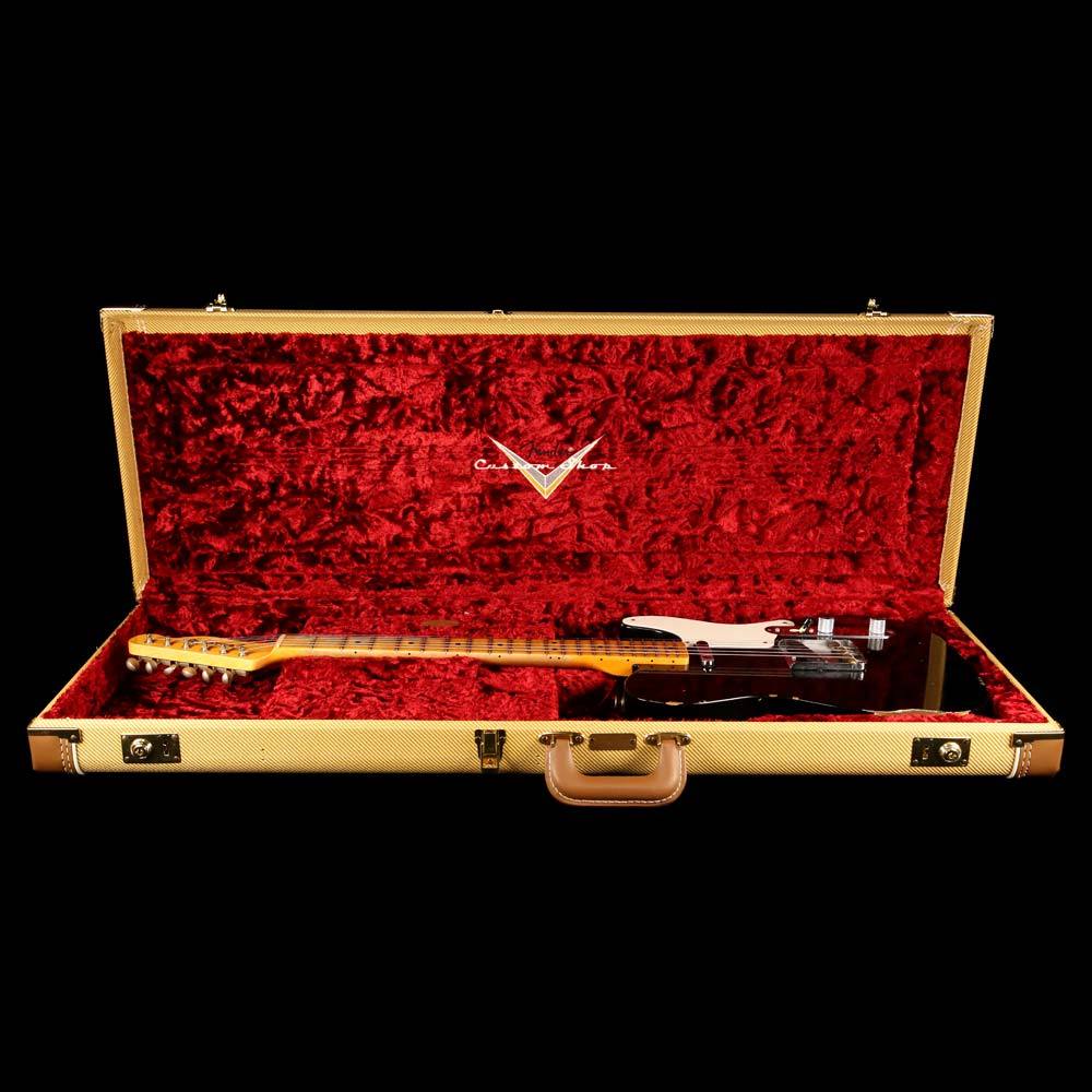Fender Custom Shop 2019 Double Esquire Roasted Pine Aged Black — 6