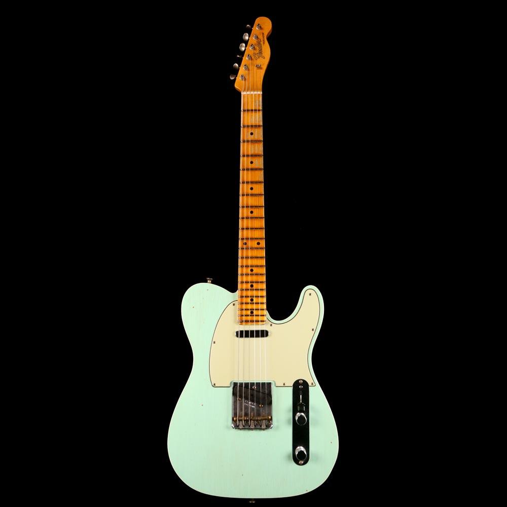 Fender Custom Shop Postmodern Telecaster 2019 Journeyman Relic Surf Green over Black — 2