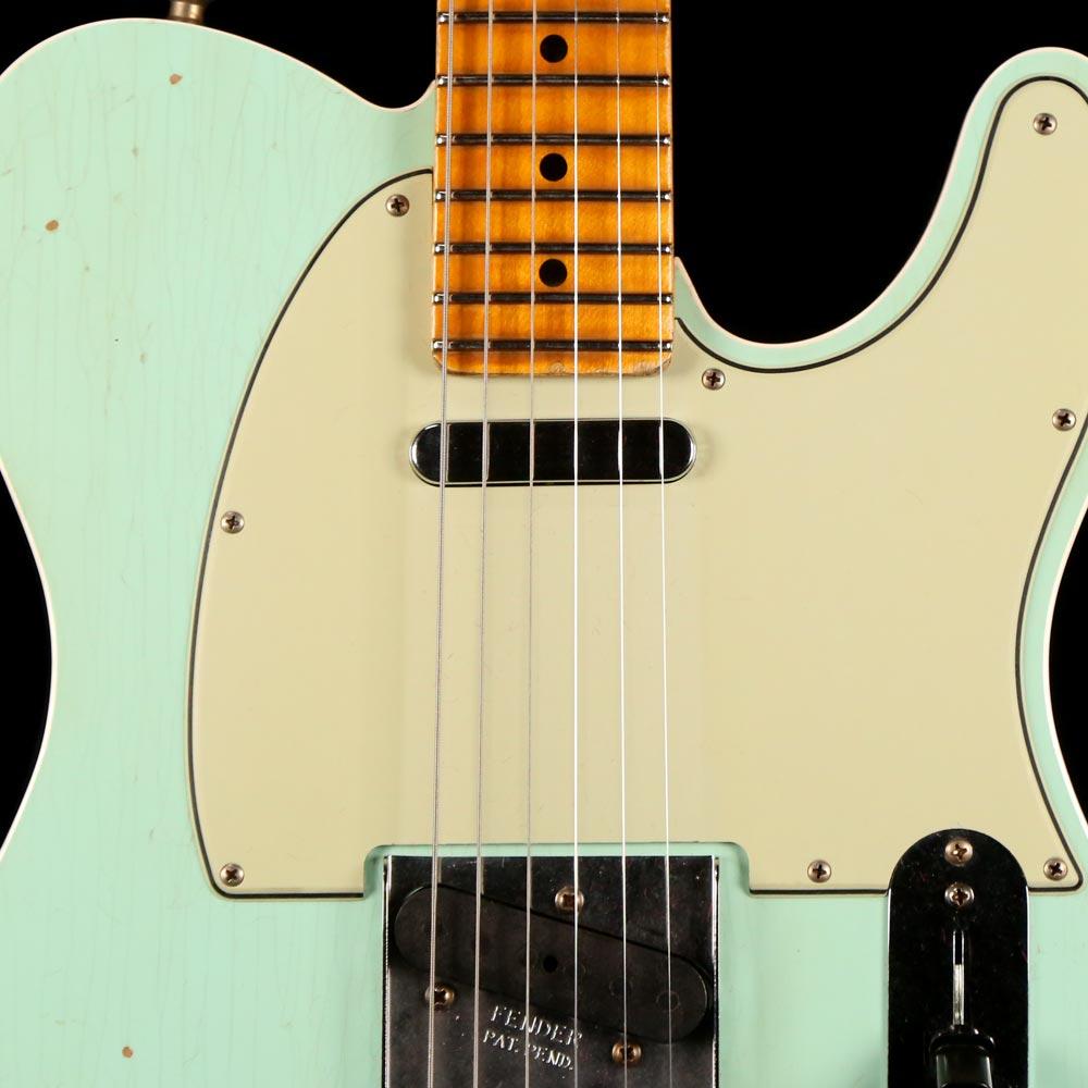 Fender Custom Shop Postmodern Telecaster 2019 Journeyman Relic Surf Green over Black — 5