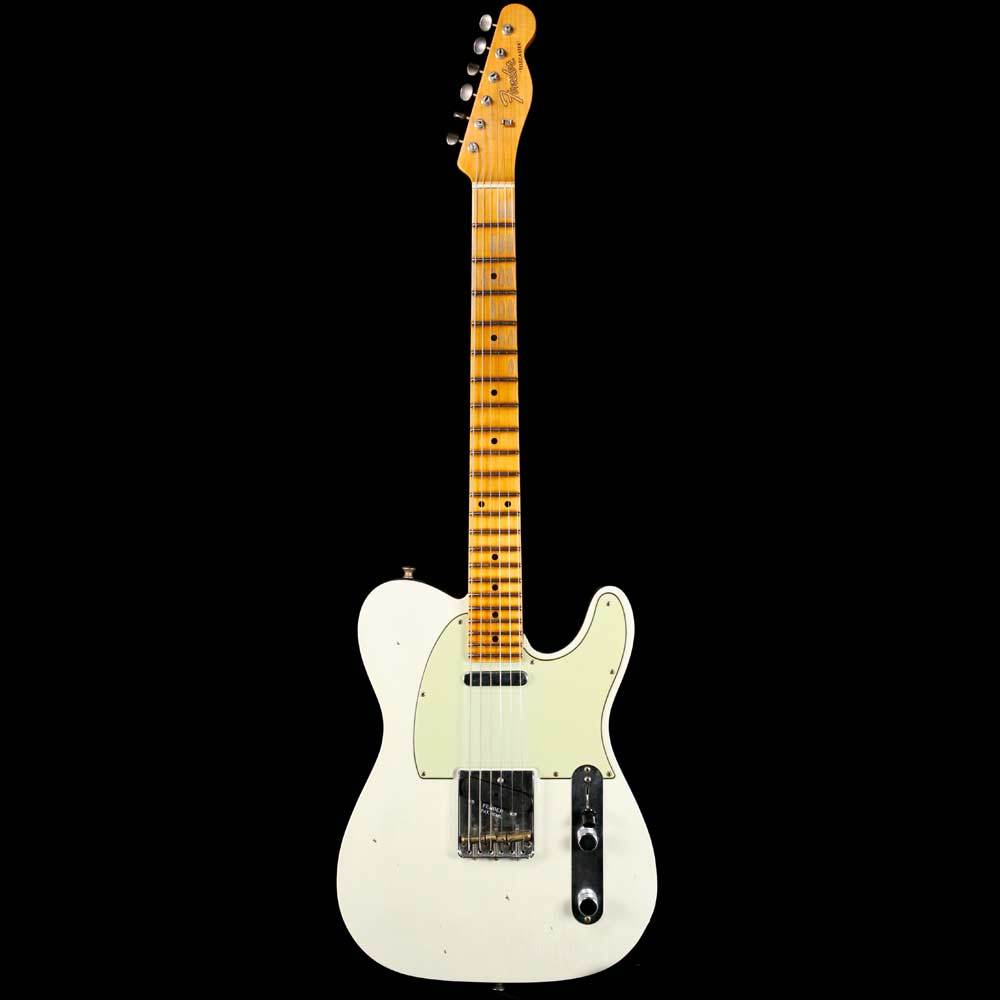 Fender Custom Shop Postmodern Telecaster  Journeyman Relic Aged Olympic White and Charcoal Frost Metallic — 2