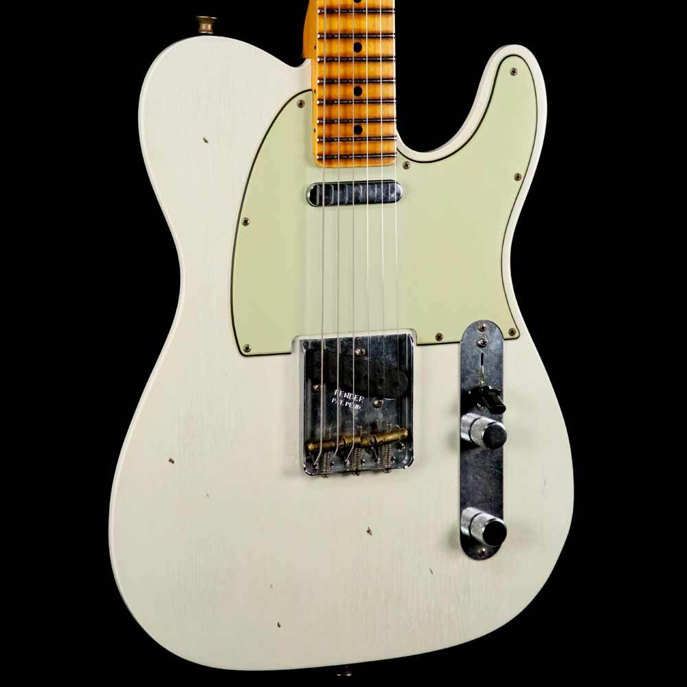 Fender Custom Shop Postmodern Telecaster  Journeyman Relic Aged Olympic White and Charcoal Frost Metallic — 6