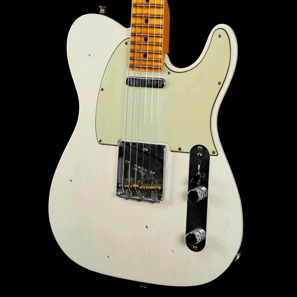 Fender Custom Shop Postmodern Telecaster  Journeyman Relic Aged Olympic White and Charcoal Frost Metallic — 7
