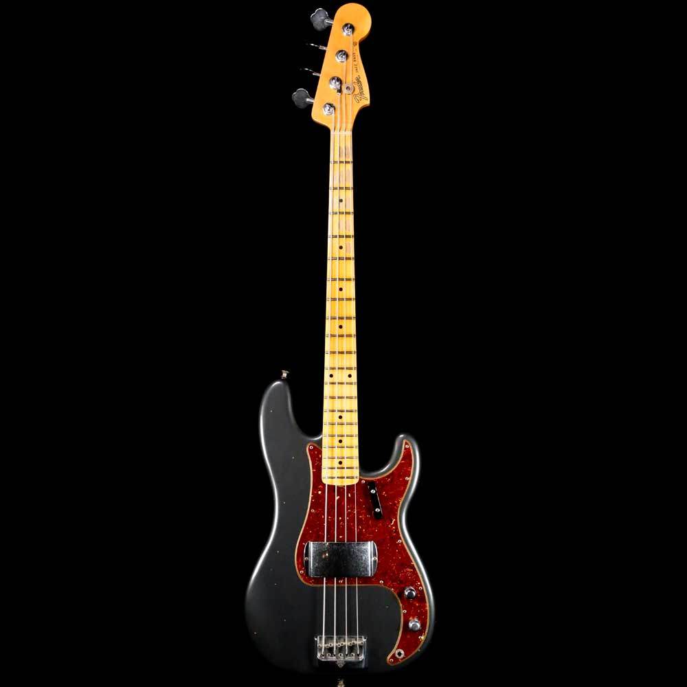 Fender Custom Shop Postmodern Bass  Journeyman Relic Charcoal Frost Metallic — 2
