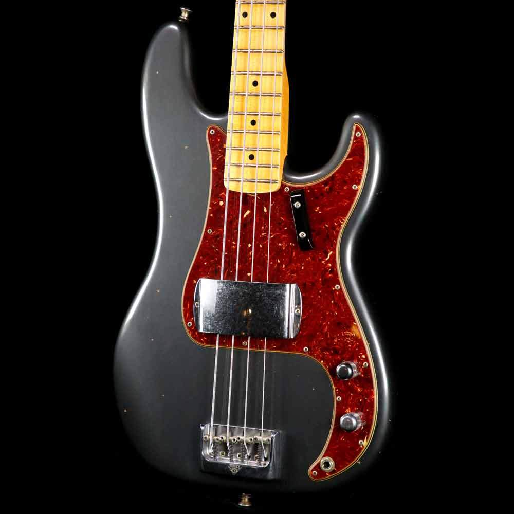 Fender Custom Shop Postmodern Bass  Journeyman Relic Charcoal Frost Metallic — 7