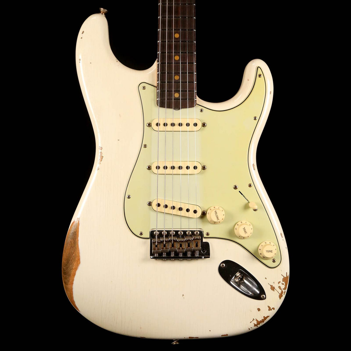 Fender Custom Shop 1959 Stratocaster Heavy Relic Aged Olympic White — 1