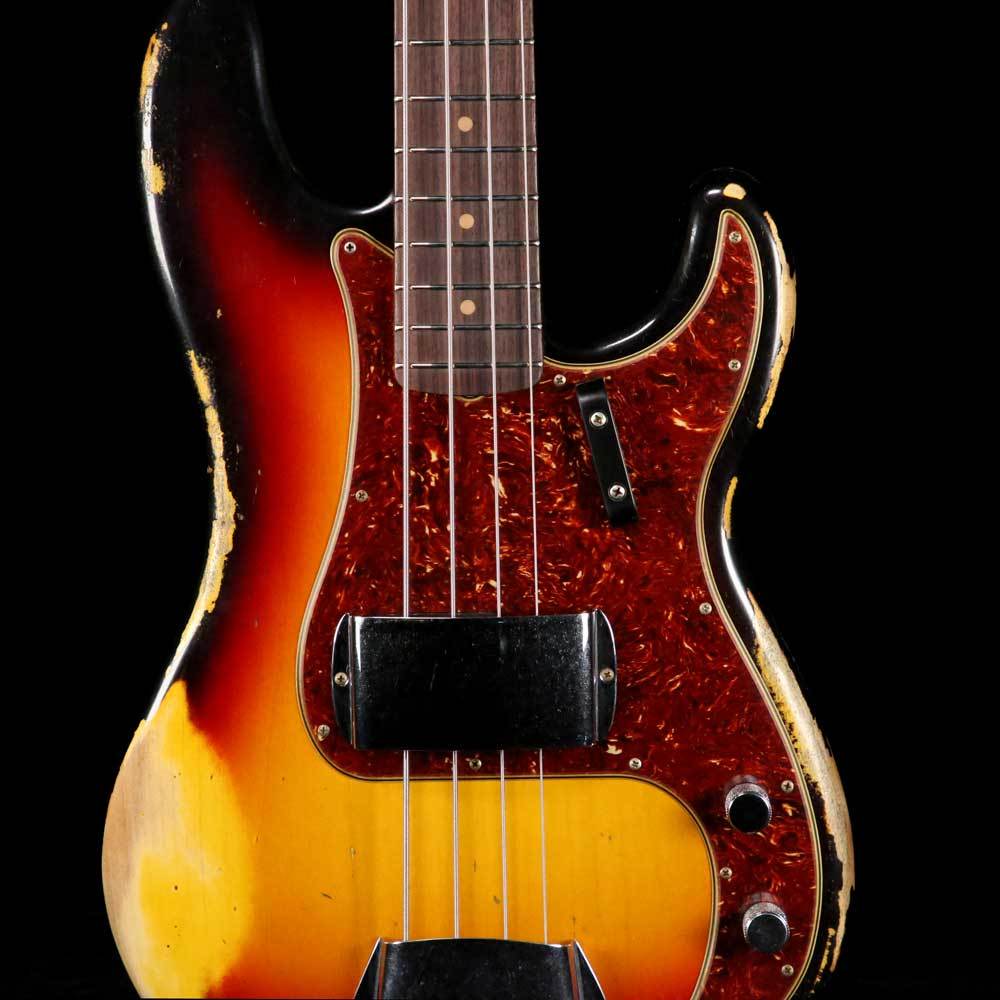 Fender Custom Shop '60 Precision Bass 2019 Heavy Relic 3-Color Sunburst — 6