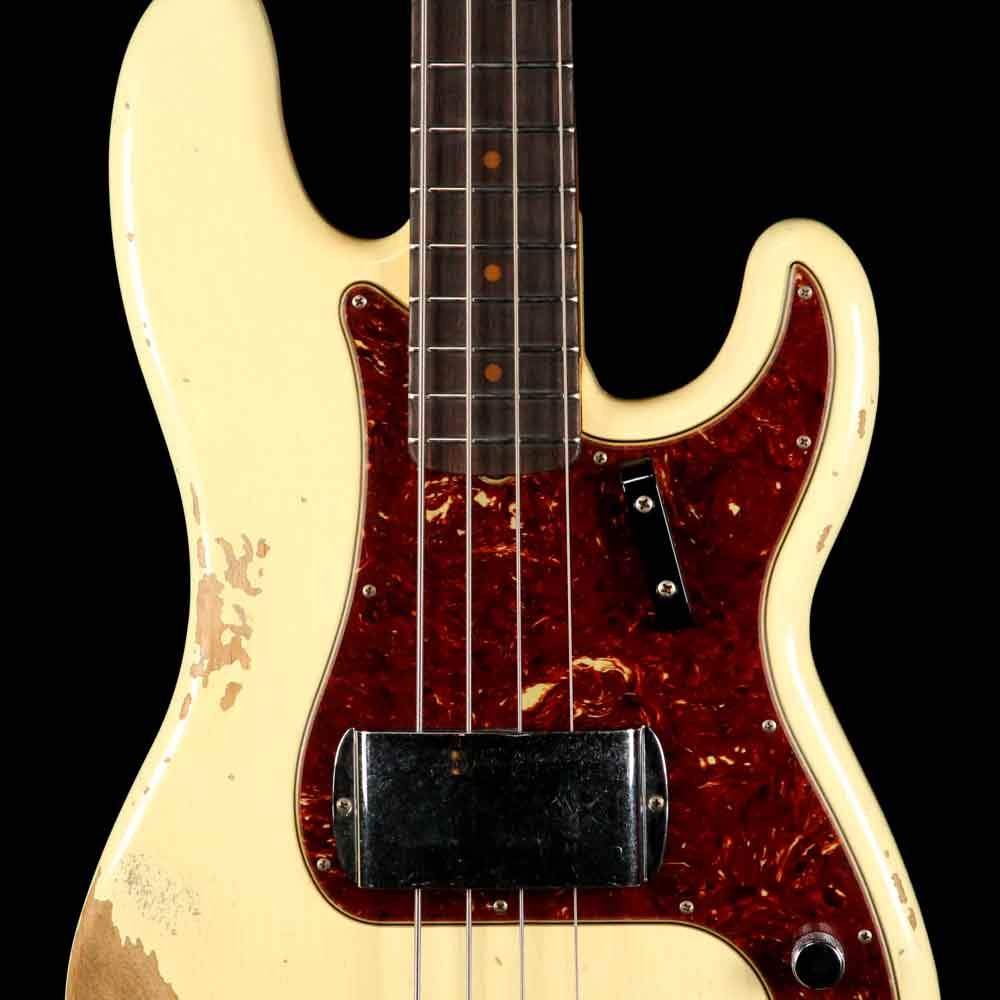 Fender Custom Shop 2019 ’60 Precision Bass Heavy Relic Aged Vintage White — 8