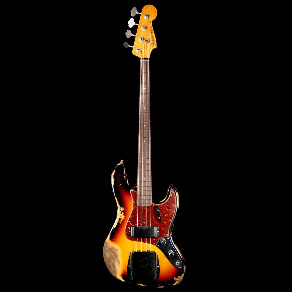 Fender Custom Shop  '61 Jazz Bass 2019 Heavy Relic 3-Tone Sunburst — 2