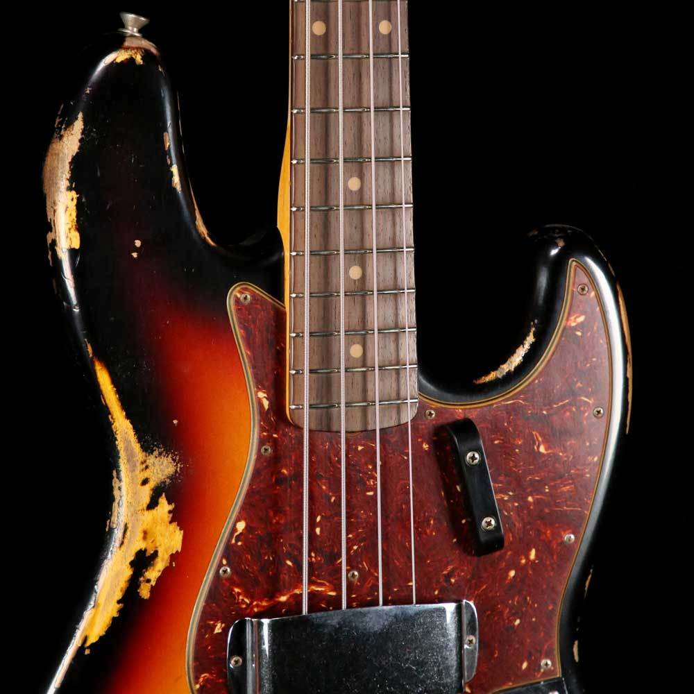 Fender Custom Shop  '61 Jazz Bass 2019 Heavy Relic 3-Tone Sunburst — 6