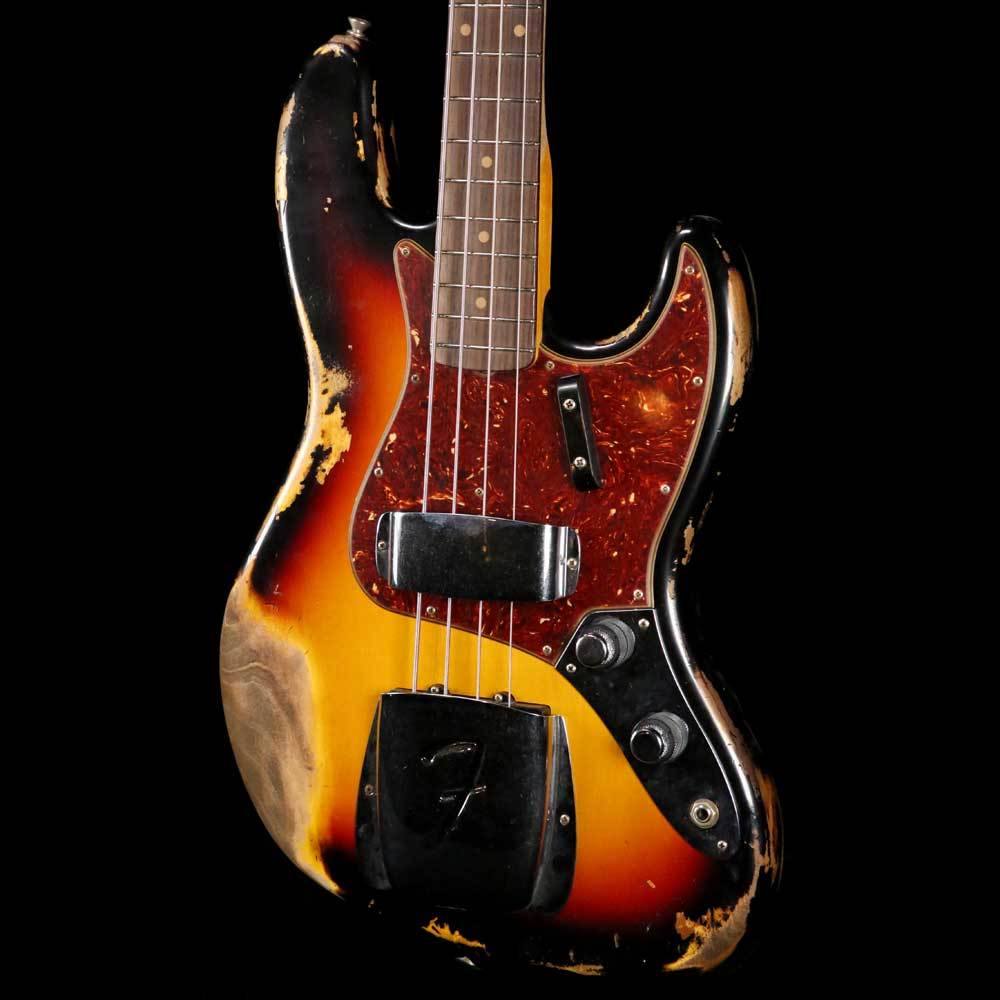 Fender Custom Shop  '61 Jazz Bass 2019 Heavy Relic 3-Tone Sunburst — 8