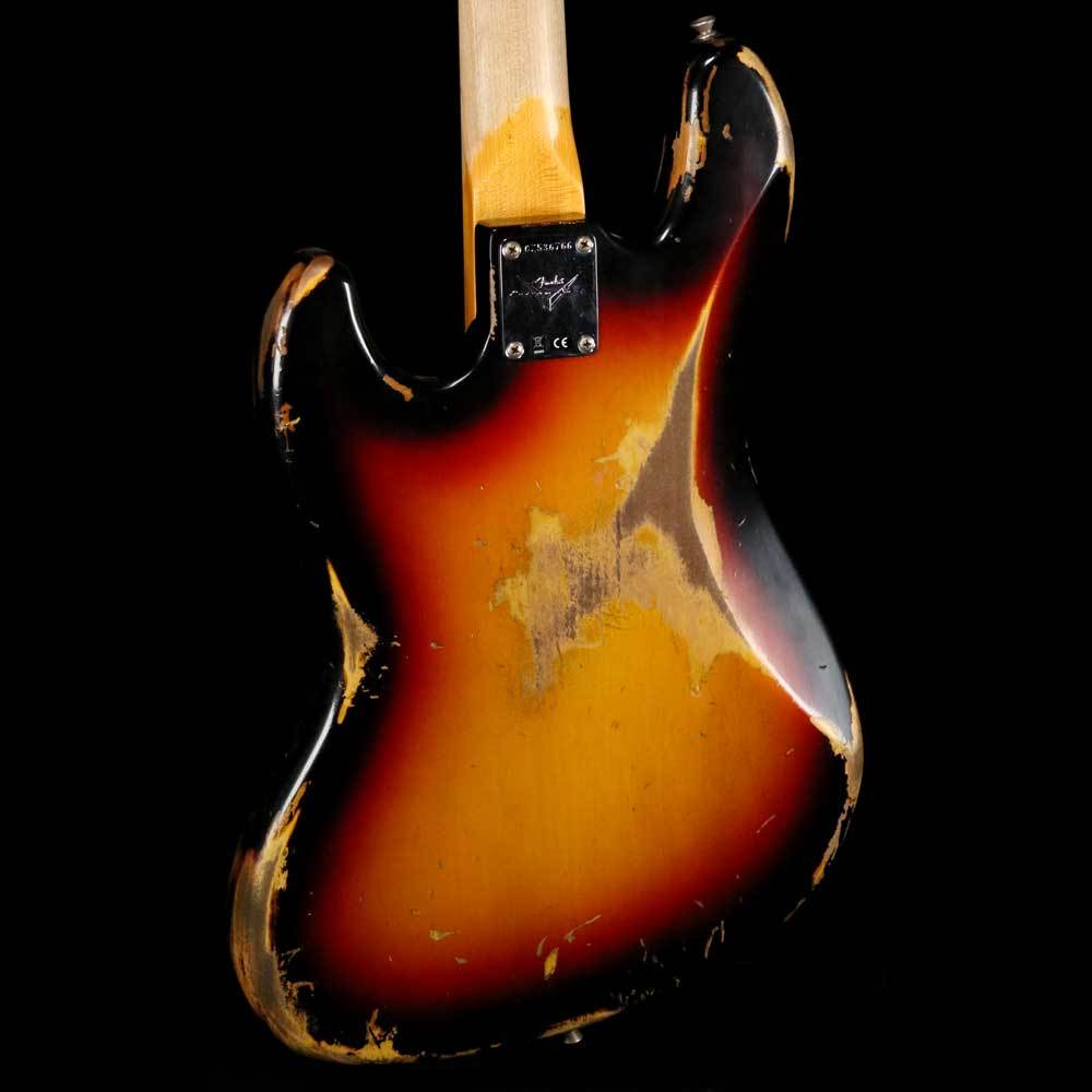 Fender Custom Shop  '61 Jazz Bass 2019 Heavy Relic 3-Tone Sunburst — 9