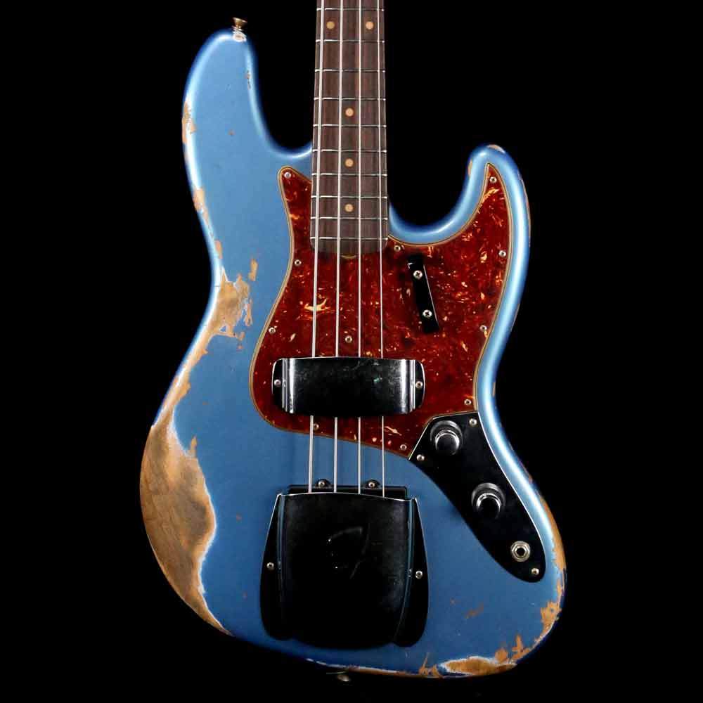Fender Custom Shop '61 Jazz Bass 2019 Heavy Relic Aged Lake Placid Blue — 1