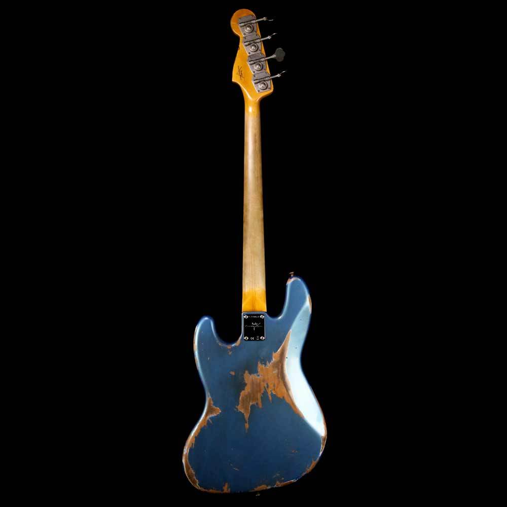 Fender Custom Shop '61 Jazz Bass 2019 Heavy Relic Aged Lake Placid Blue — 3