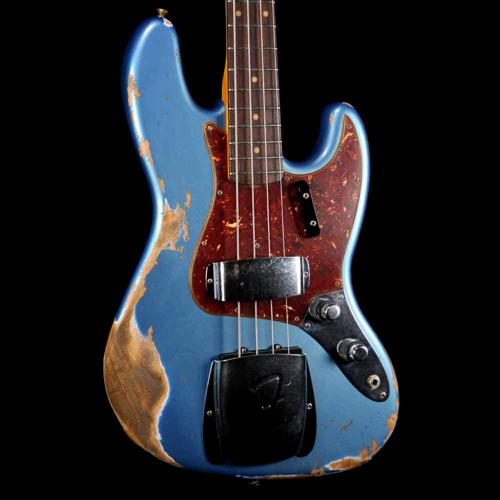 Fender Custom Shop '61 Jazz Bass 2019 Heavy Relic Aged Lake Placid Blue — 6