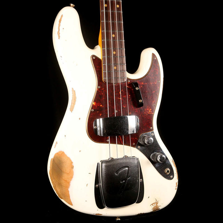 Fender Custom Shop 1961 Jazz Bass 2019 Heavy Relic Aged Olympic White
