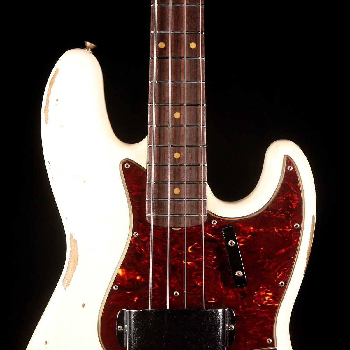 Fender Custom Shop 1961 Jazz Bass 2019 Heavy Relic Aged Olympic White — 7