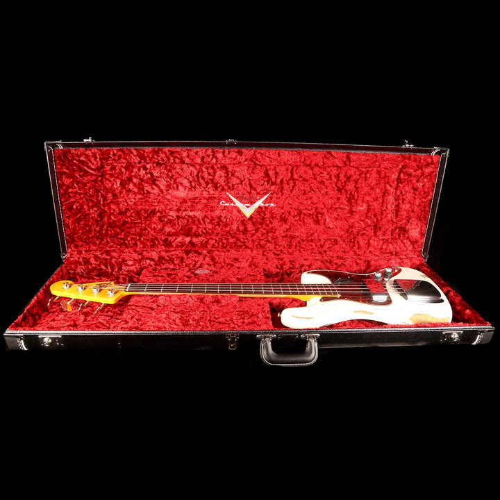 Fender Custom Shop 1961 Jazz Bass 2019 Heavy Relic Aged Olympic White