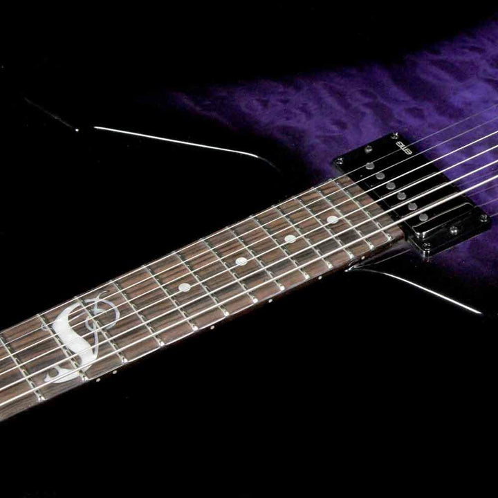 ESP James Hetfield Snakebyte Baritone See Thru Purple Sunburst