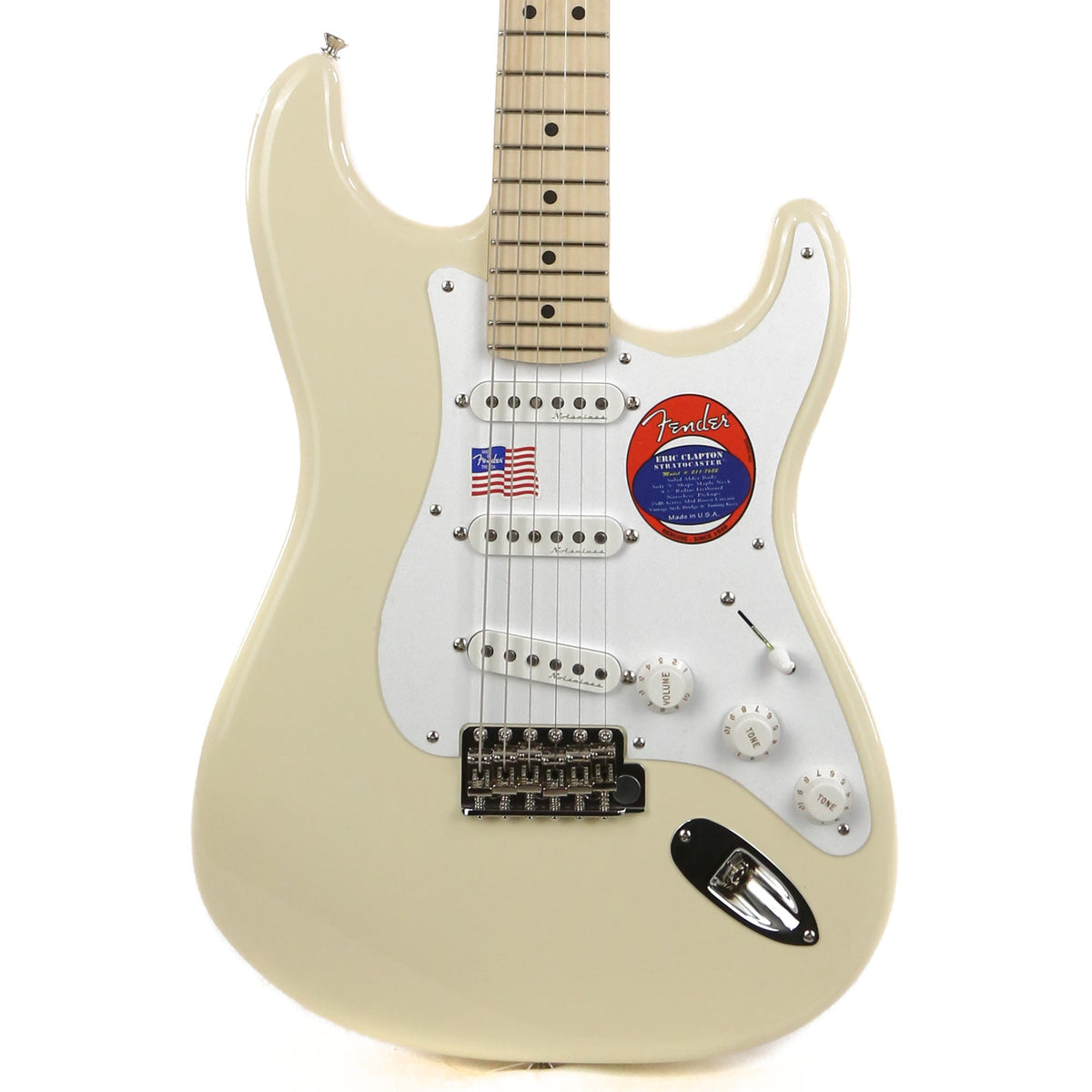Fender Artist Series Eric Clapton Stratocaster Electric Guitar Olympic White Used — 1