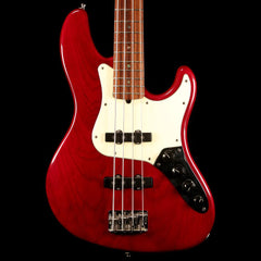 Fender American Deluxe Jazz Bass Transparent Red 1998 | The Music Zoo
